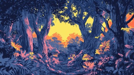 Fototapeta premium A Serene Path Through a Vibrant Tropical Forest