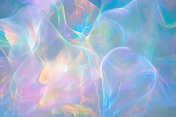 Fototapeta premium Ethereal Iridescent Abstract with Pastel Hues and Light Waves