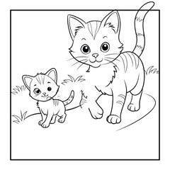 Obraz premium Cat coloring pages