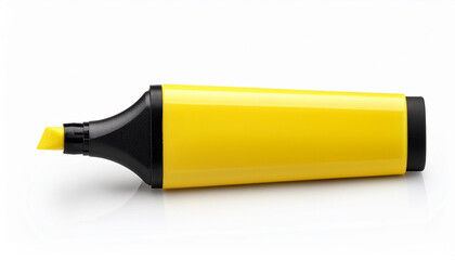 yellow highlighter or marker pen isolated