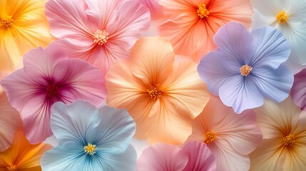 Fototapeta premium Vibrant Hibiscus Flower Pattern
