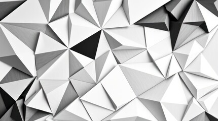 Fototapeta premium Abstract Gray and White Geometric Triangle Background