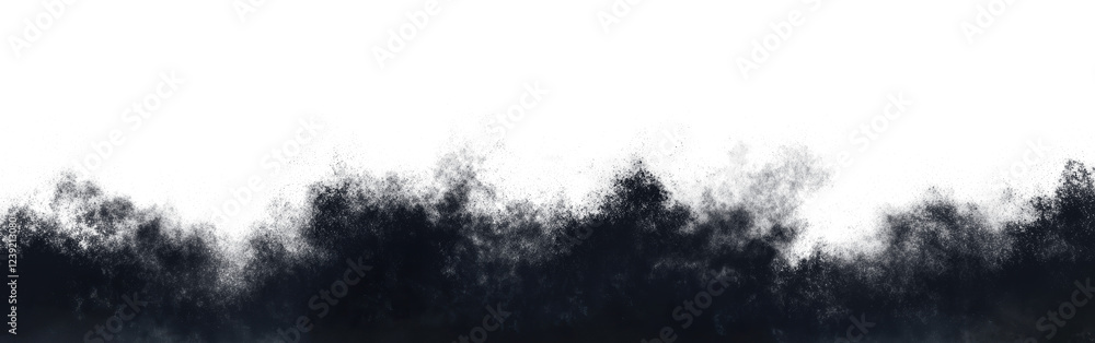 Poster png abstract shapes with soft and noise edges background forest dark.