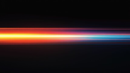 Vibrant light streaks on dark background for modern design and tech themes
