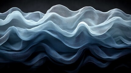 Obraz premium Abstract Blue Fabric Waves Texture Design