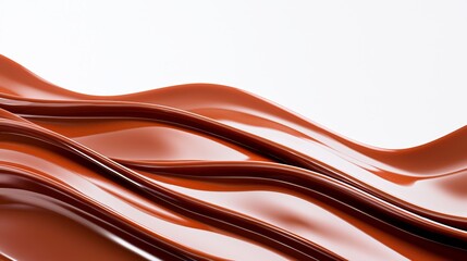 Obraz premium The glossy sheen on these chocolate folds tells a story of quality and indulgence, where richness meets a smooth, flawless texture.