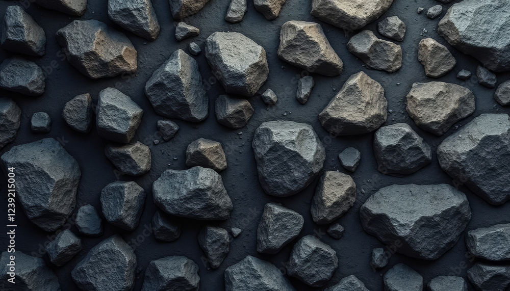 Poster basalt lava rock pattern texture, realistic patterns, natural colors, soft lighting for design use