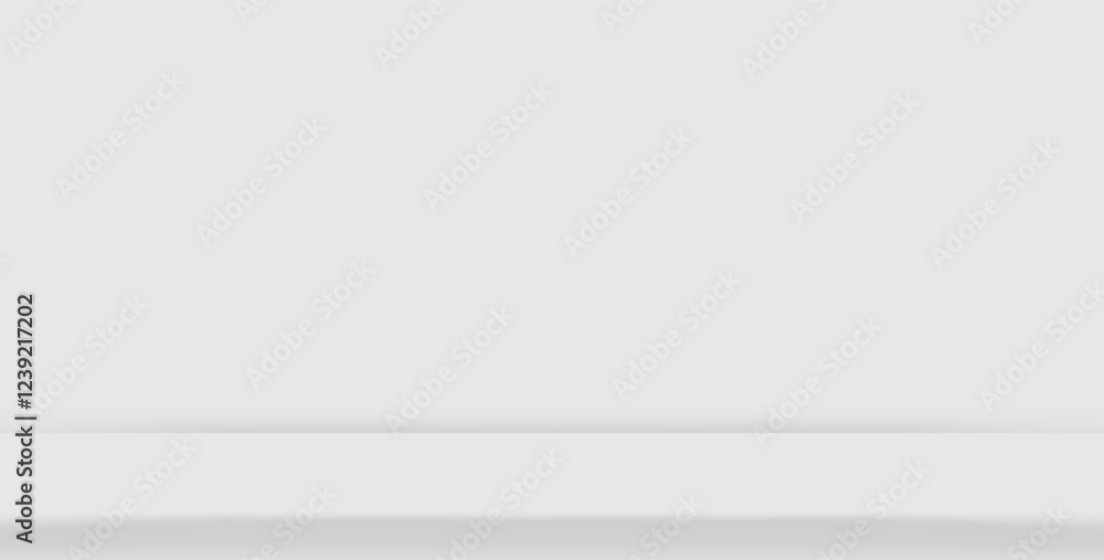 Poster empty white studio background. design for displaying product.