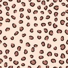Leopard print vector seamless background
