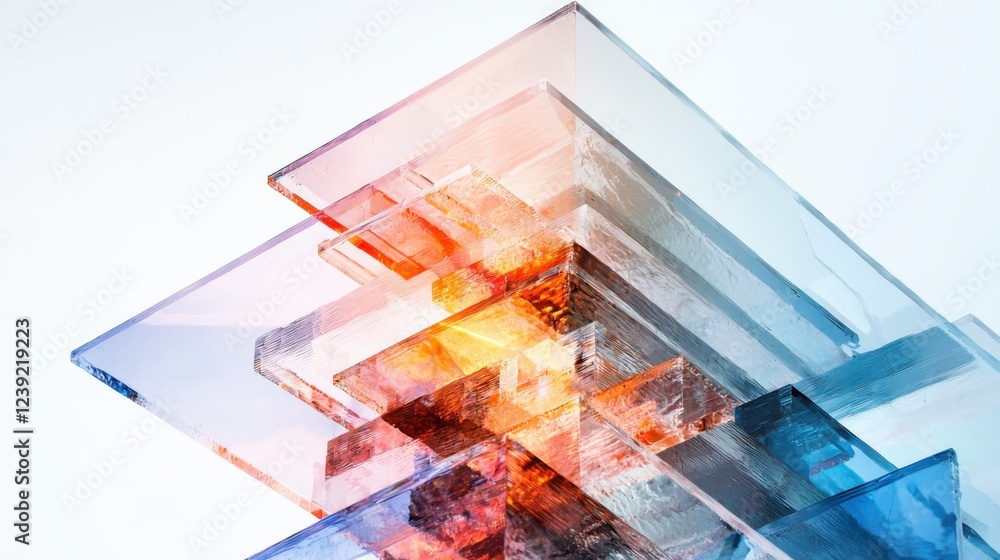 Poster creating depth multidimensional art installation gallery visual representation contemporary environm