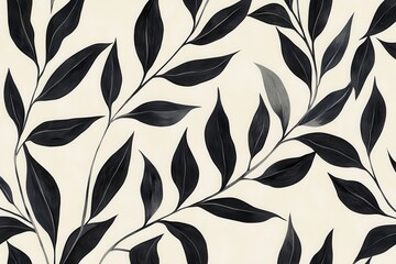 Stylish willow-pattern foliage backdrop ideal for contemporary home decor and textile applications