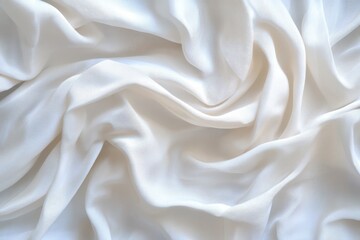 Flowing Pearl White Fabric Drape - Elegant, smooth, luxurious, soft, and textured white fabric.  Symbolizing purity, serenity, calmness, sophistication, and luxury.