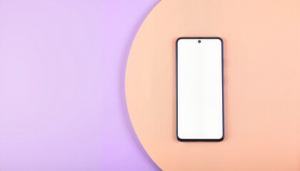 Smartphone mockup on colorful background, elegant design