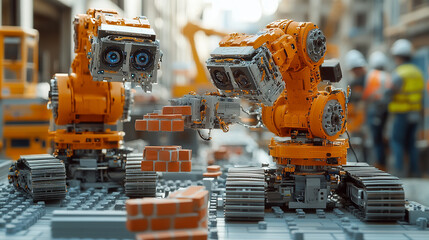 Fototapeta premium futuristic industrial factory featuring rows of robotic arms assembling and packaging products on conveyor belts high-tech environment is illuminated with showcasing automation