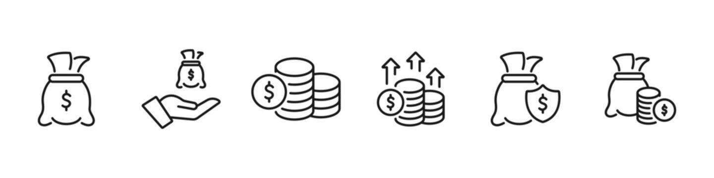 Business icons. Linear icon collection. Vector illustration