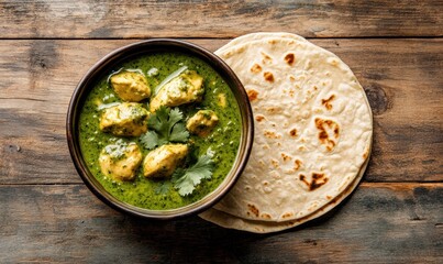 Delicious Palak Chicken with Roti: A Culinary Delight