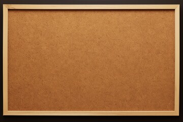 Fototapeta premium Pin Board with Cork and Wood Frame. Brown Corkboard for Office or Business Isolated on White Background with Space for Memo or Paper Notes