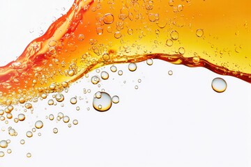 Premium Lube: Engine Oil for Cars with Bubbles, Isolated on a Clean White Background