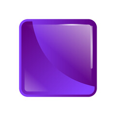 purple glossy square button