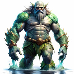 sea giant on white background