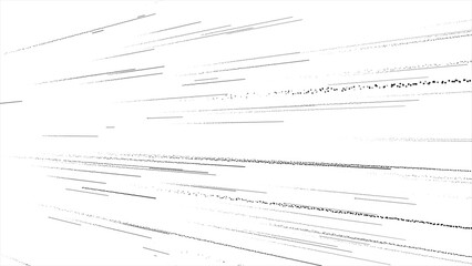 Fototapeta premium Dynamic black and white lines, technological white background, tech concept 