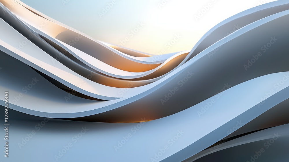 Poster creating soothing abstract art with smooth curves and gradients digital studio gigapixel artwork ser