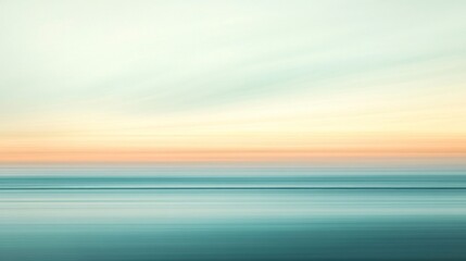 Obraz premium Soft Pastel Sunset Over Calm Ocean