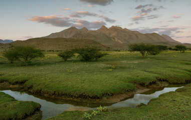 A natural place in the Sultanate of Oman called Hail Al-Ajah in the state of Bahla, where the...