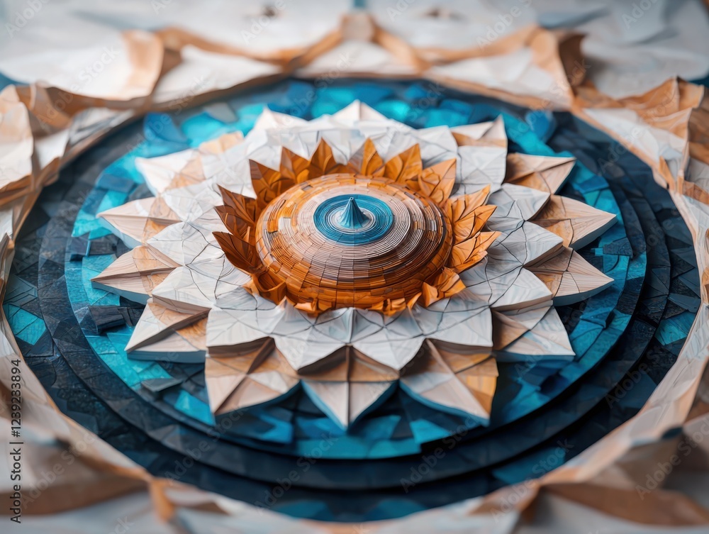 Poster captivating mandala art showcase virtual gallery image display artistic environment close-up view me