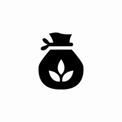 plant sack icon sign vector