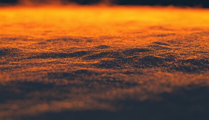 Glowing Surface with Warm Orange and Yellow Tones at Dusk
