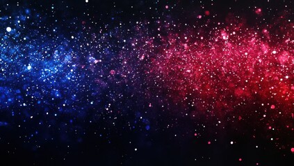 Fototapeta premium Colorful cosmic background with bright stars and distant galaxies in shades of blue, pink, and purple creating a mesmerizing starry night effect