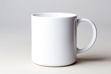 Fototapeta premium Simple and elegant White Ceramic Mug for Your Daily Coffee Cup, Perfect for Your Household Crockery Collection