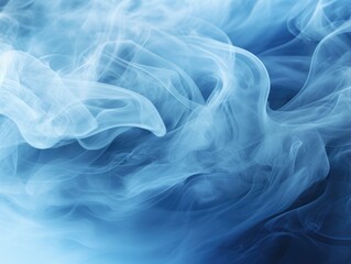 Fototapeta premium Soft Blue Smoke with Flowing Movement - Abstract Background with Cloud-Like Colours creates Dense Steam and Foggy Effect