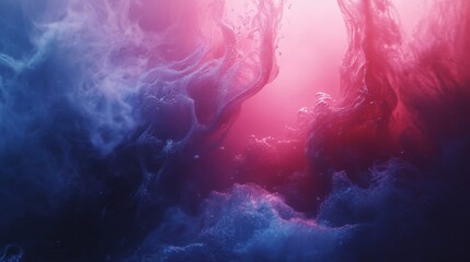Obraz premium Abstract Swirling Pink Blue and Red Fluid Colors