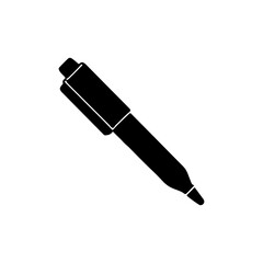 Pen icon silhouette vector illustration on white background
