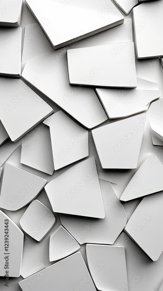 Poster smooth white geometric flowing and creating an elegant, abstract pattern, ideal for background and d