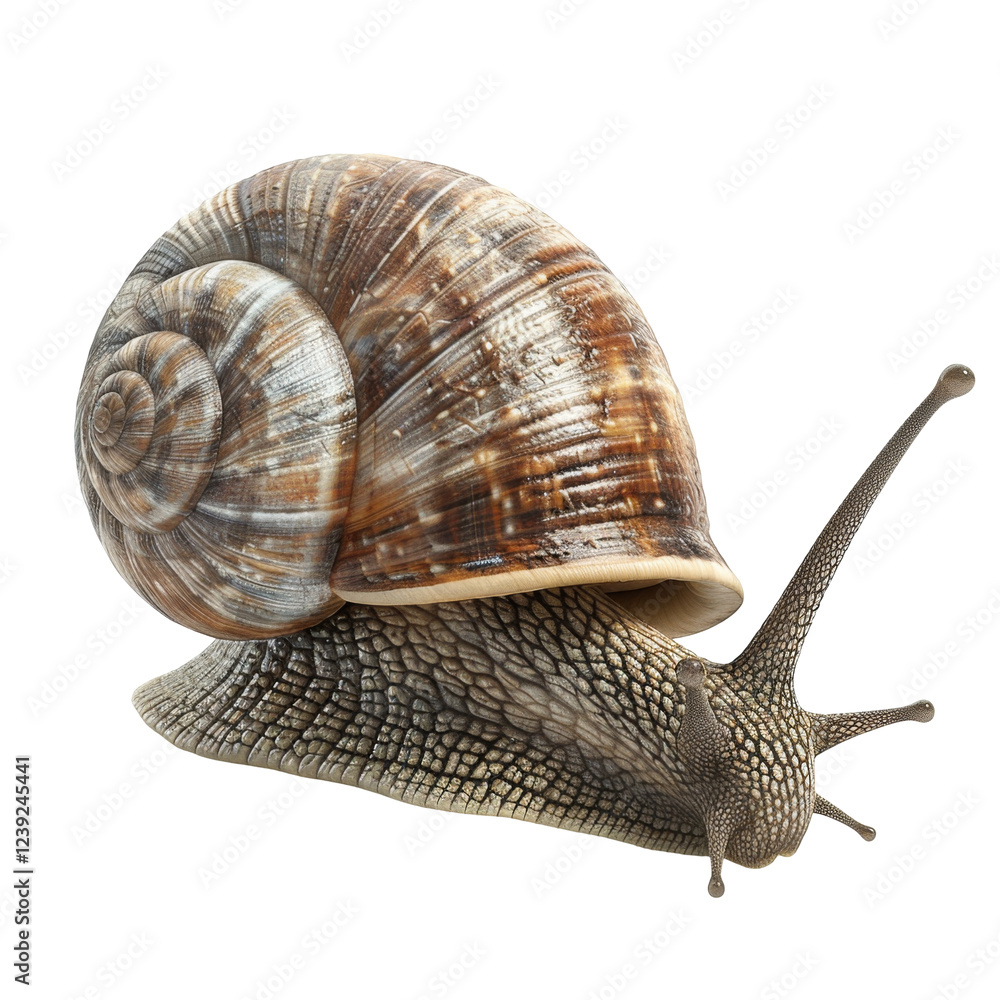 Aufkleber captivating image of a snail showing detailed shell texture