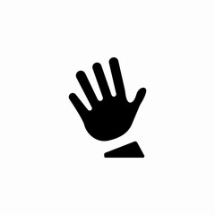 hand waving icon sign vector