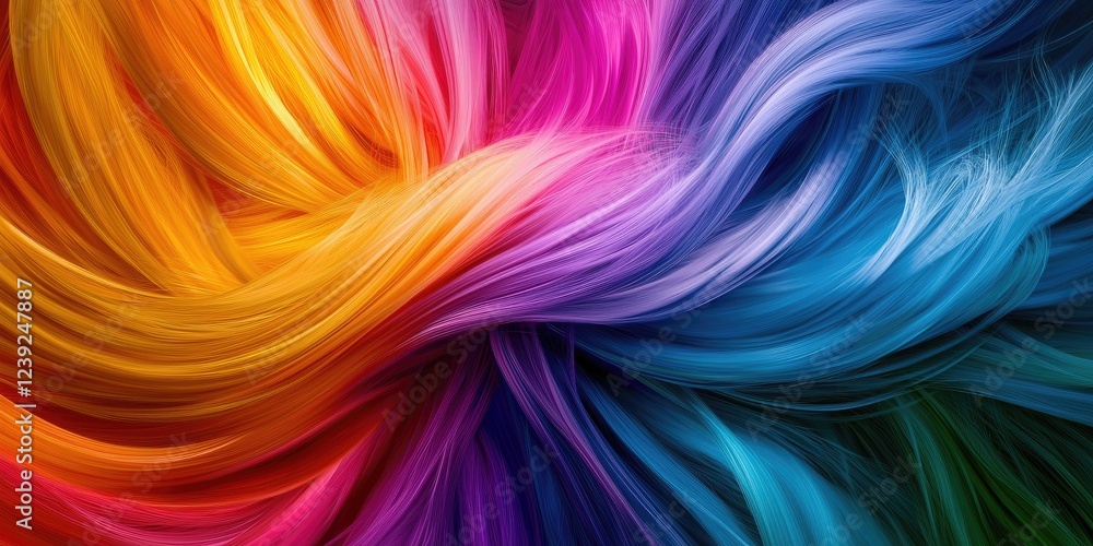 Poster Abstract image illustrating the efficiency of cloud computing for data management with vibrant colors