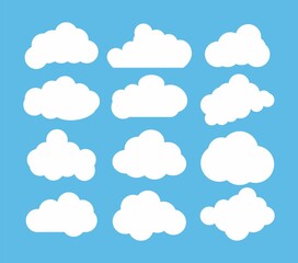 clouds in the sky, cloud logo vektor set, simple cloud
