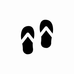summer slippers icon sign vector