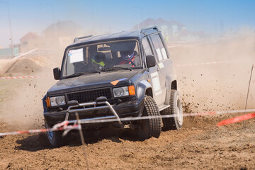 Off road rally raid 4X4 jeep sprint race.