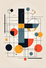 Abstract Geometric Composition with Circles and Lines
