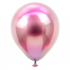 Shiny Pink Balloon Isolated on White Background for Celebration or Party