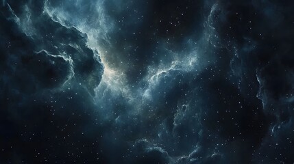 Fototapeta premium Celestial Nebula Cosmic Cloudscape Starry Night