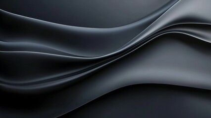 Fototapeta premium Abstract Black Fabric Waves Background