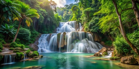 Teelosu Waterfall, Umphang, Tak Province, Thailand: Majestic Cascade in Lush Jungle
