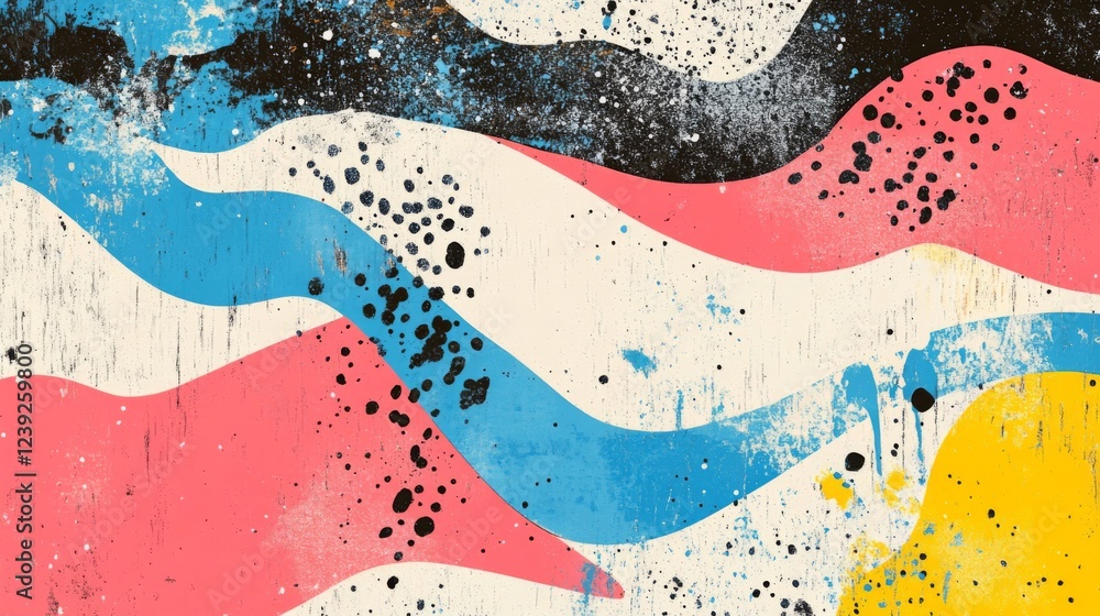Poster abstract colorful wave pattern background