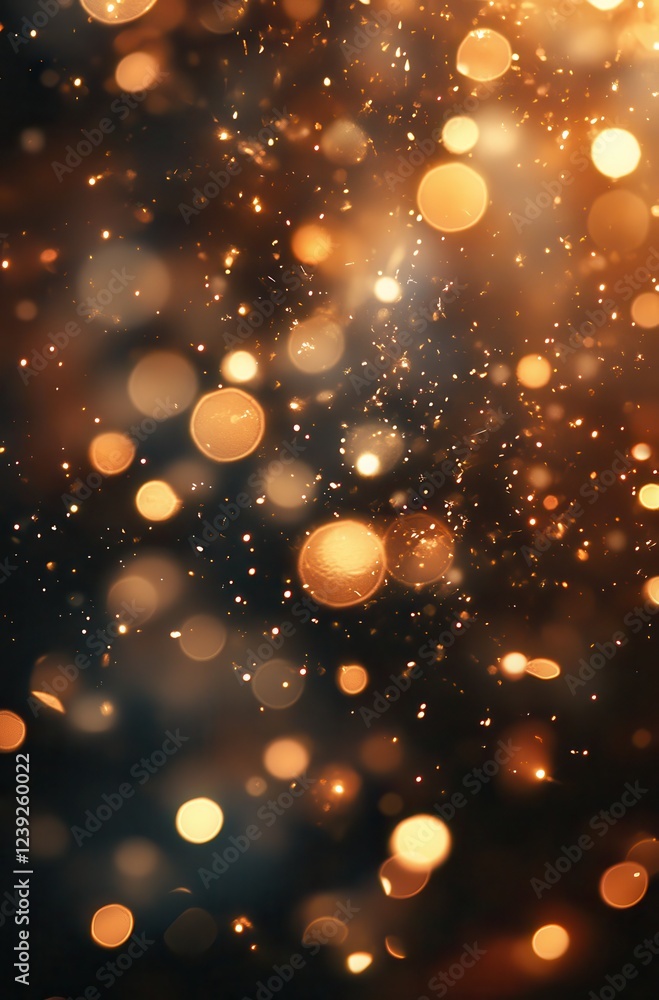 Poster glittering gold and warm light background with blurred bokeh effect for festive and elegant themes i